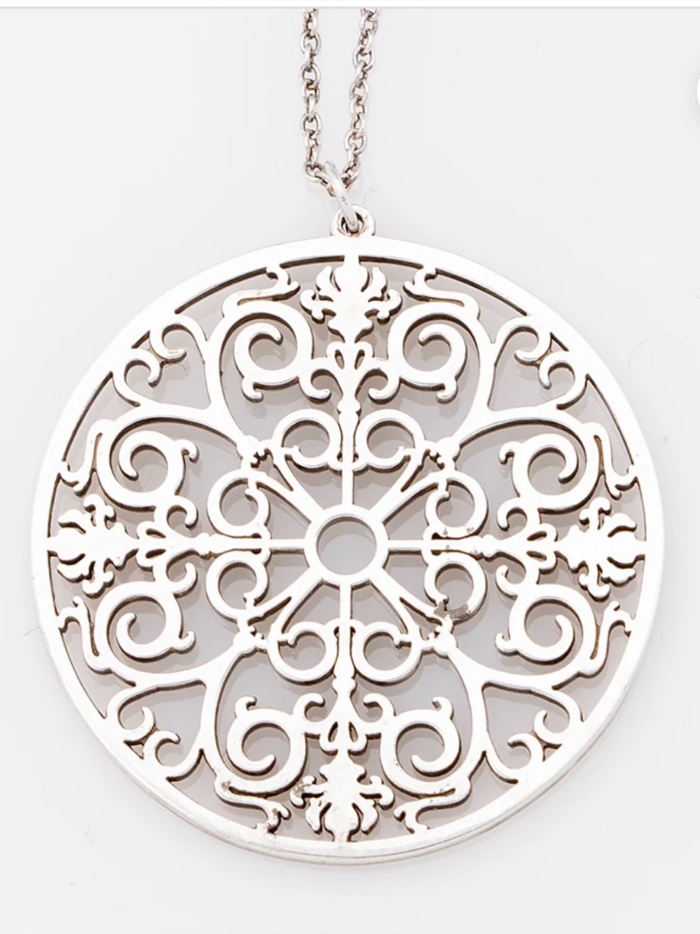 Tiffany & Co. Silver Filigree Round Pendant
